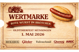 Rote Wurst im Brötchen